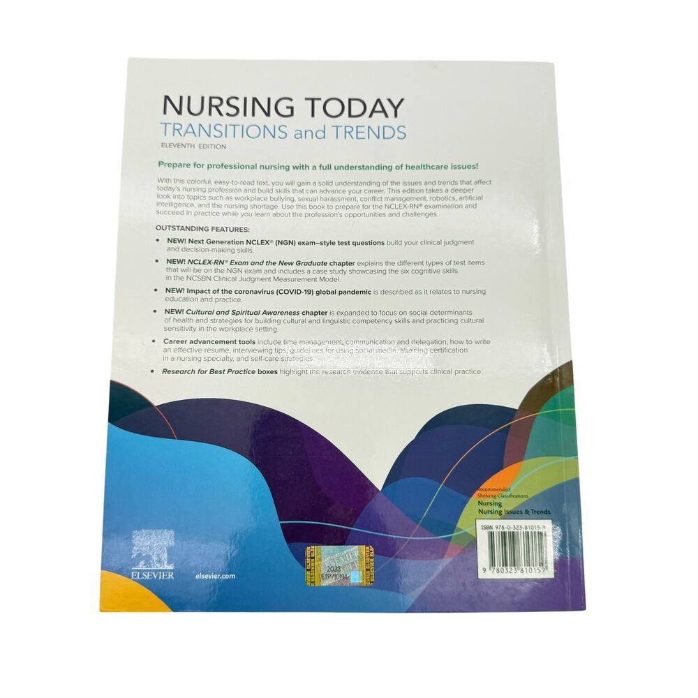 Nursing Today Transitions & Trends 11th Ed Zerwekh Garneau Elsevier - Picture 2 of 5